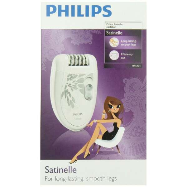 PHILIPS SATINELLE WHITE/GRAY EPILATOR | HP6401 - HSDS Online