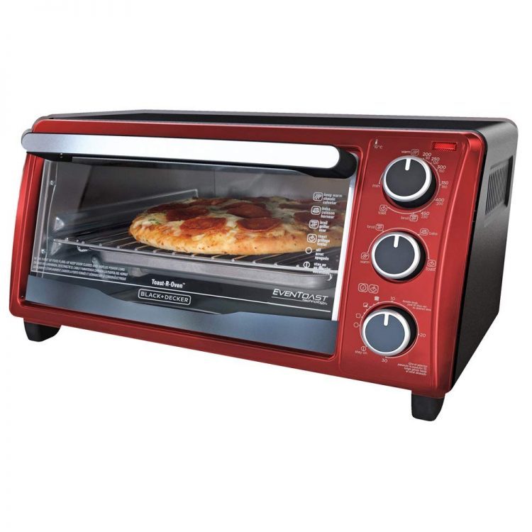 BLACK DECKER 4 SLICE TOASTER OVEN RED BLACK TO1303RB HSDS Online