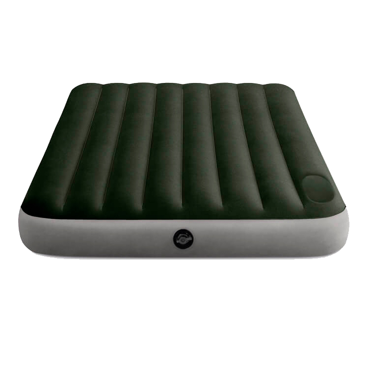 Надувной матрас intex full dura beam downy airbed with built in foot pump 64762