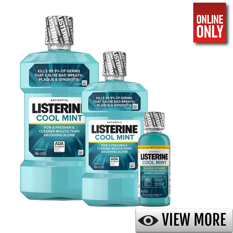 LISTERINE MOUTHWASH ANTISEPTIC COOLMINT | VARIETY - HSDS Online