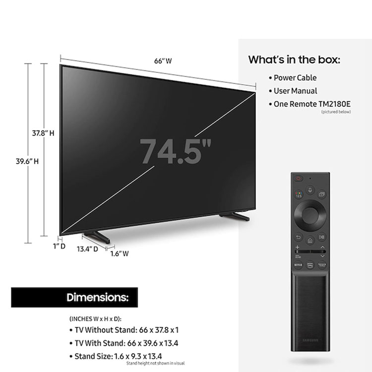 SAMSUNG 75” CLASS Q60A QLED 4K SMART TV (2021) | QN75Q60AAFXZA - HSDS ...