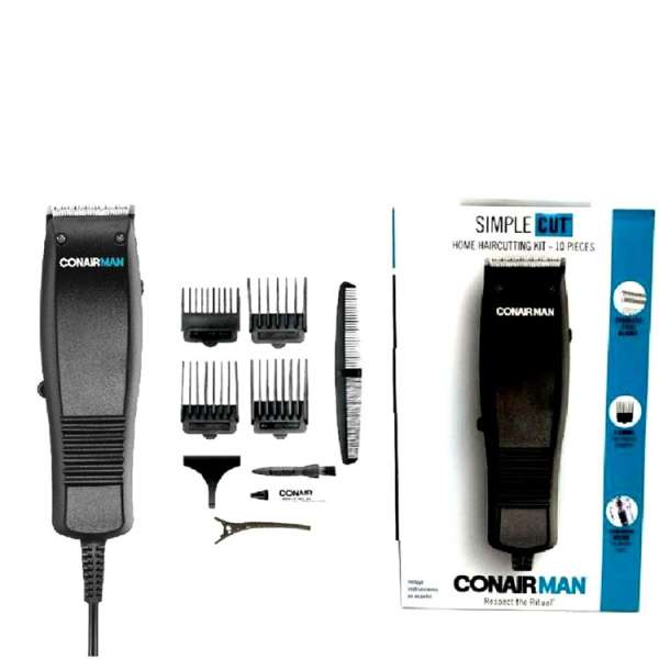 CONAIR SIMPLE CUT 10PC HAIRCUTTING KIT BLACK | HC93W - HSDS Online