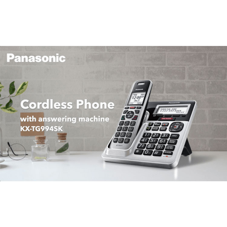 Panasonic KX-tg994sk Silver & Black Dect.6.0 discount Bluetooth 4 handset Phone bundle