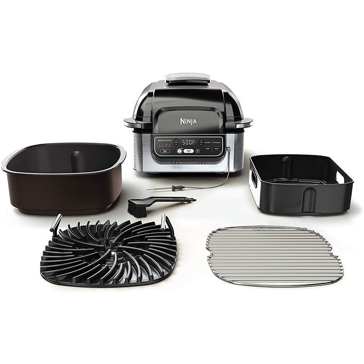 NINJA FOODI SMART 5 IN 1 INDOOR GRILL AND AIRFRYER | LG450CCO - HSDS Online