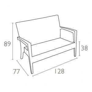 MIAMI LOUNGE SOFA WHITE