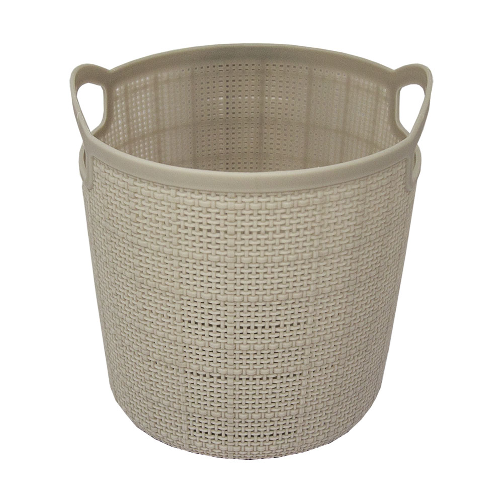 ROUND PLASTIC STORAGE BASKET | 39774 - HSDS Online