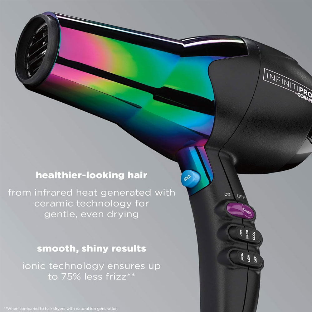 Conair Infinity Pro Hair Dryer Rainbow Chrome Finish 1875w 490n Hsds Online