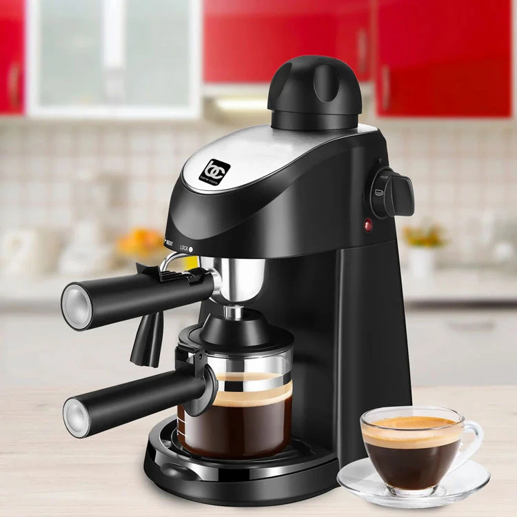 4 CUP ESPRESSO MAKER BLACK SLEEK COMFORTING