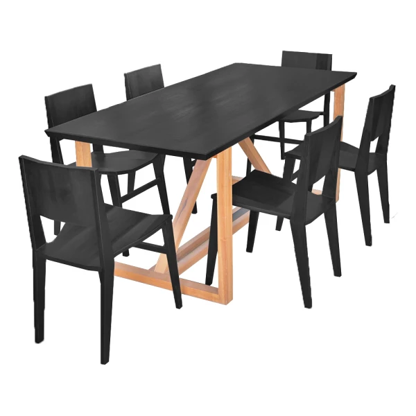 DINING TABLE WITH 6 CHAIRS